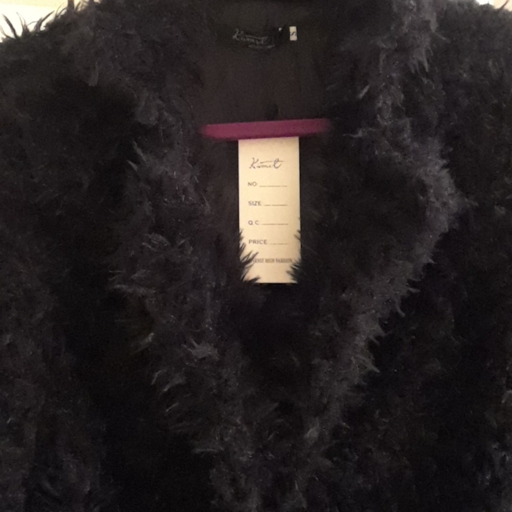 Faux fur Shag open front Jacket - Picture 5 of 8